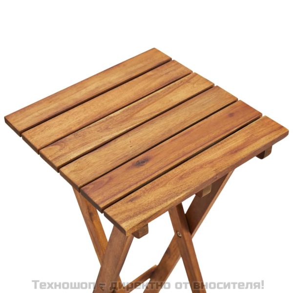 Поставка за саксии, 30x30x38 см, акациево дърво масив