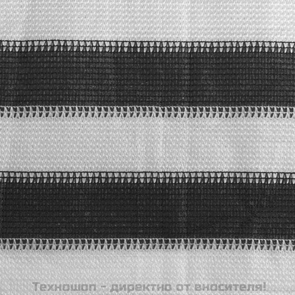 Балконски екран, HDPE, 90x600 см, антрацитно сиво и бяло