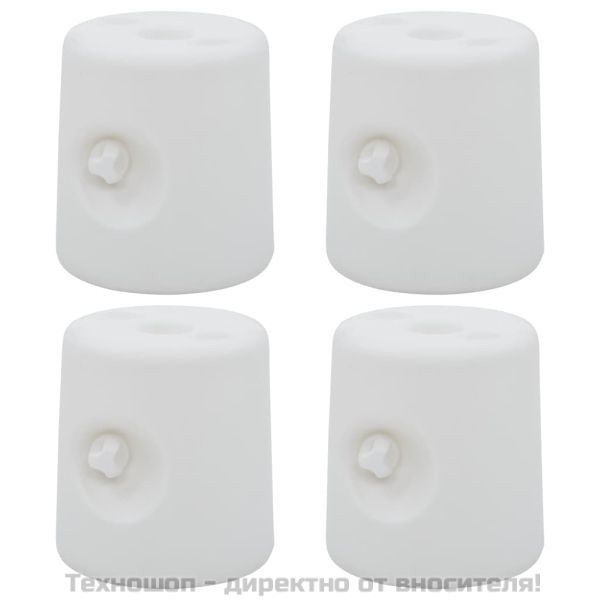 Баластни тежести за шатра, 4 бр, PE, бели