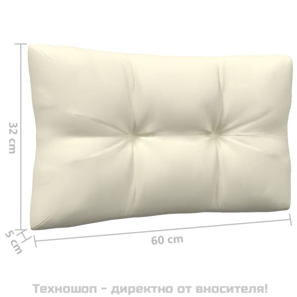 Градински среден диван с възгваници, меденокафяв, бор масив