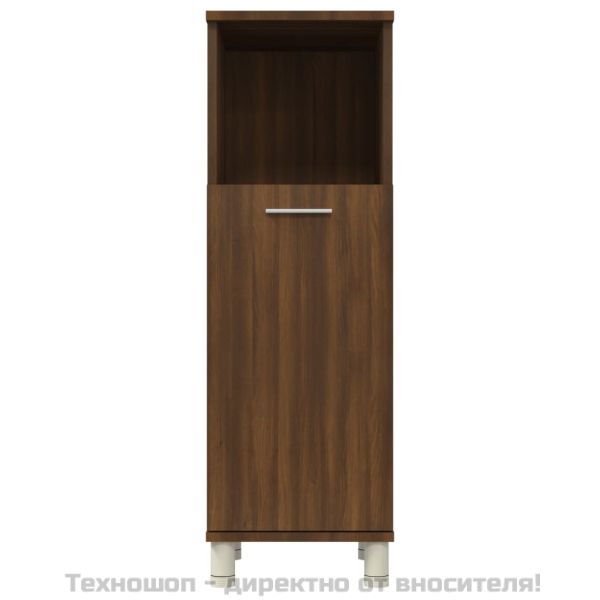 Шкаф за баня, кафяв дъб, 30x30x95 см, инженерно дърво