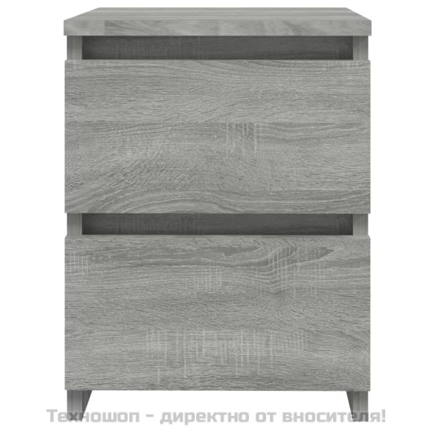 Нощни шкафчета, 2 бр, сив сонома, 30x30x40 см, инженерно дърво