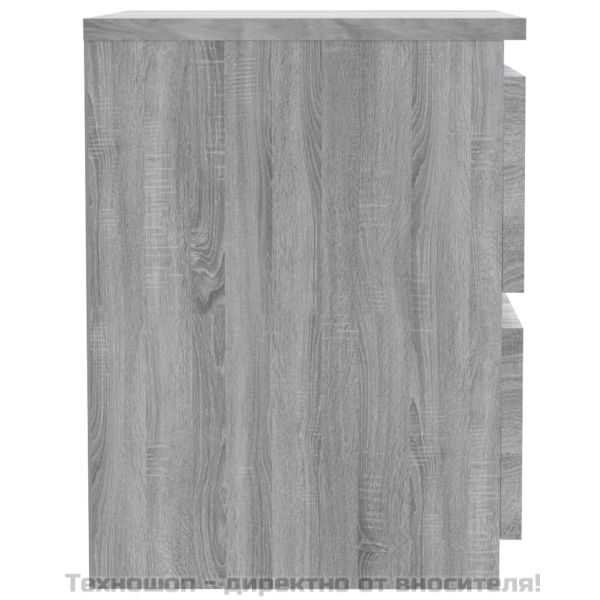 Нощни шкафчета, 2 бр, сив сонома, 30x30x40 см, инженерно дърво