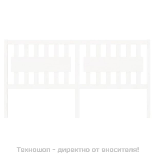 Горна табла за легло, бяла, 185,5x4x100 см, бор масив