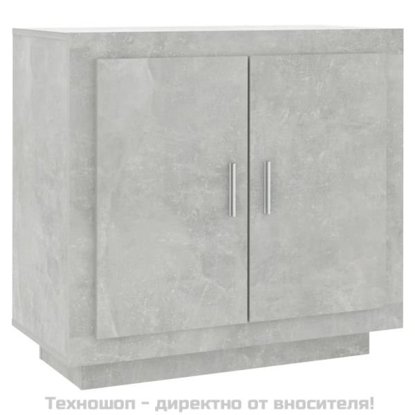 Сайдборд, бетонно сив, 80x40x75 см, инженерно дърво