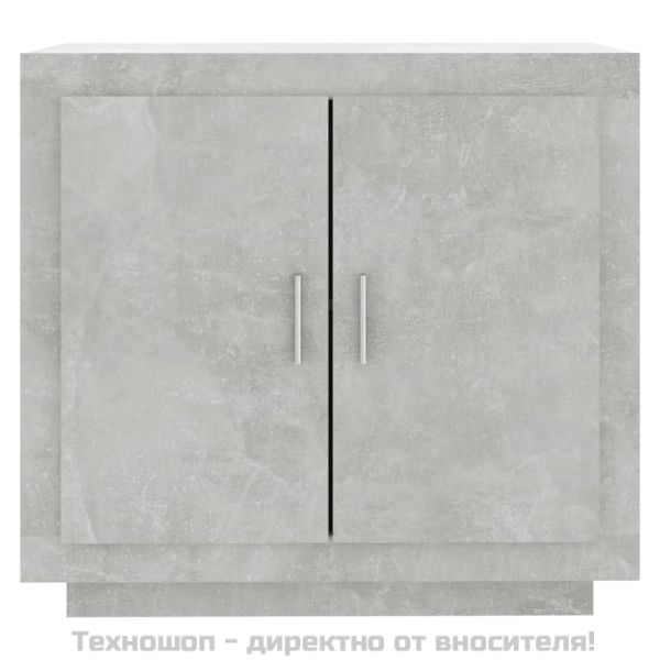 Сайдборд, бетонно сив, 80x40x75 см, инженерно дърво
