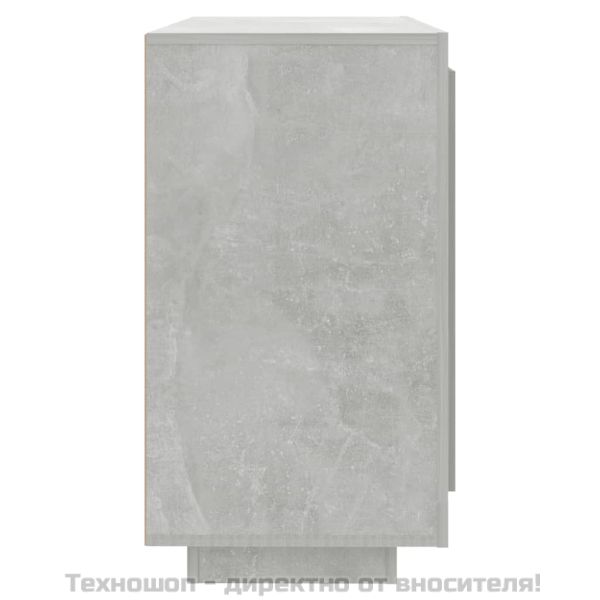 Сайдборд, бетонно сив, 80x40x75 см, инженерно дърво