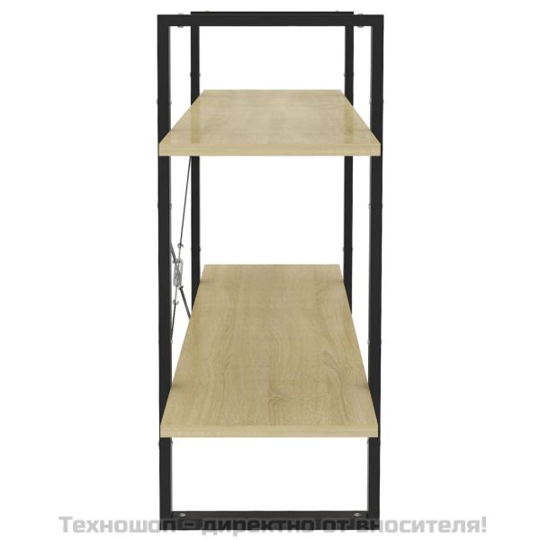 2-етажна библиотека, дъб сонома, 100x30x70 см, инженерно дърво