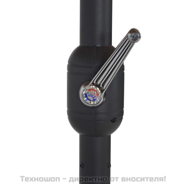 Градински чадър с алуминиев прът, 460x270 см, керемиден