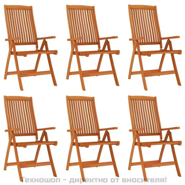 Градински трапезен комплект, 7 части, евкалиптово дърво масив