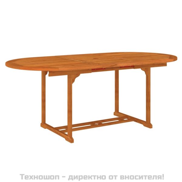 Градински трапезен комплект, 7 части, евкалиптово дърво масив