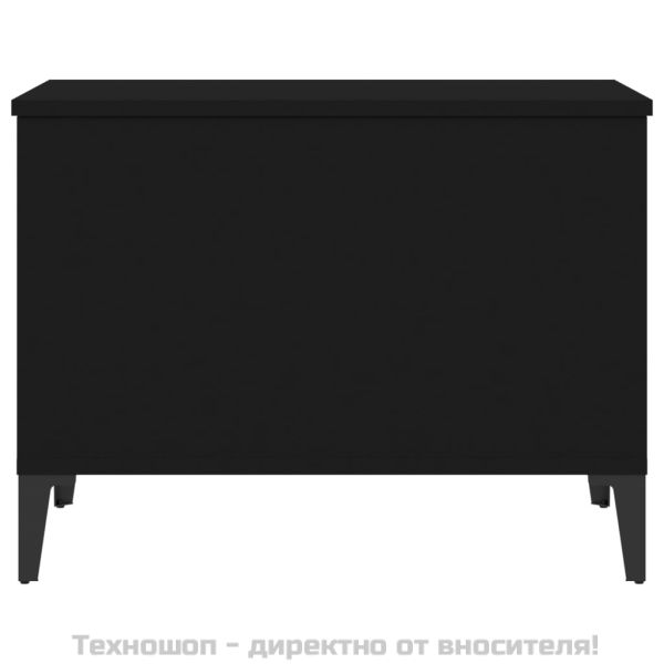 Кафе маса, черна, 60x44,5x45 см, инженерно дърво