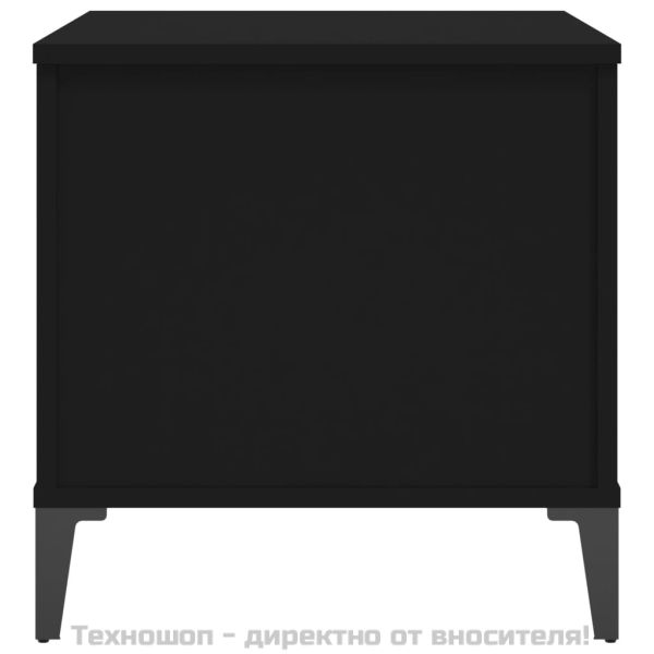 Кафе маса, черна, 60x44,5x45 см, инженерно дърво