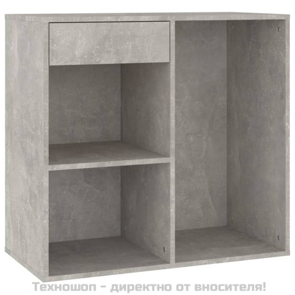 Козметичен шкаф, бетонно сив, 80x40x75 см, инженерно дърво