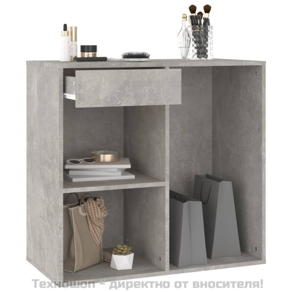 Козметичен шкаф, бетонно сив, 80x40x75 см, инженерно дърво