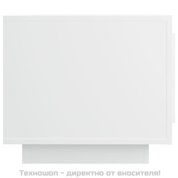 Кафе маса, бяла, 102x50x45 см, инженерно дърво