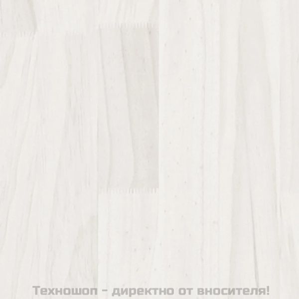 Рамка за легло без матрак, бял, 100x200 см, масивно дърво