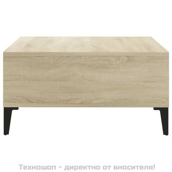 Кафе маса, дъб сонома, 60x60x30 см, инженерно дърво