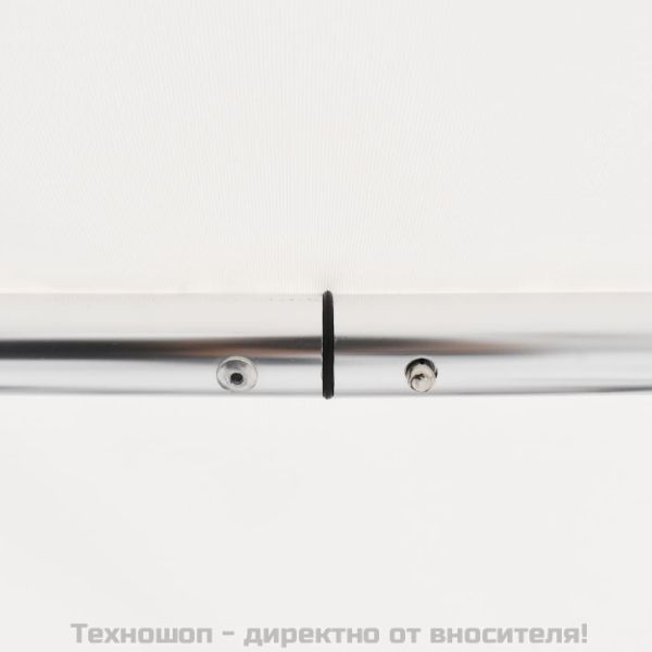 Тента за лодка, 3 дъги, бяла, 183x140x137 см