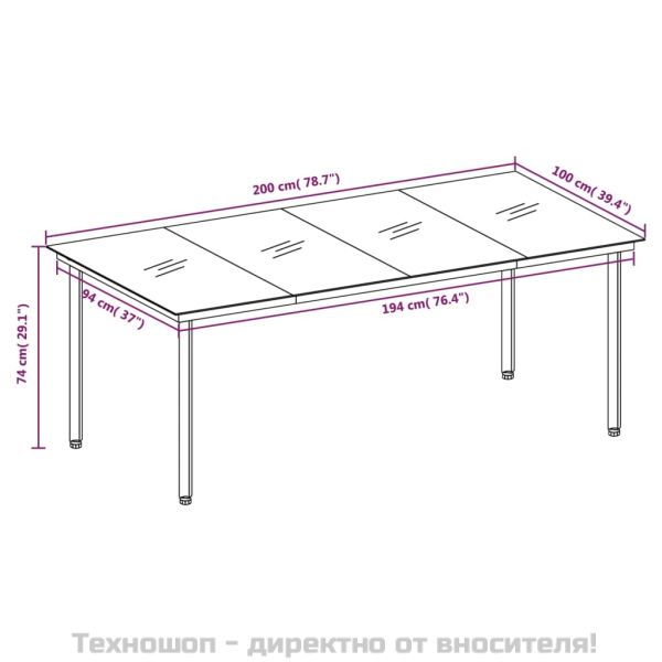 Градински трапезен комплект с възглавници 7 части сиво и черно