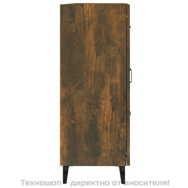 Сайдборд, опушен дъб, 69,5x34x90 см, инженерно дърво
