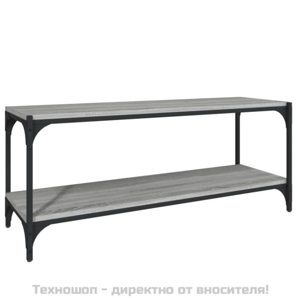 ТB шкаф, сив сонома, 100x33x41 см, инженерно дърво и стомана