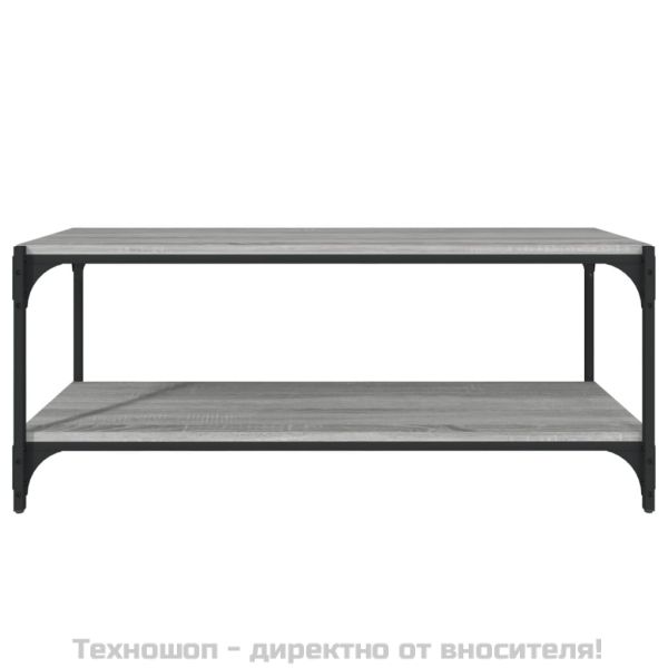 ТB шкаф, сив сонома, 100x33x41 см, инженерно дърво и стомана