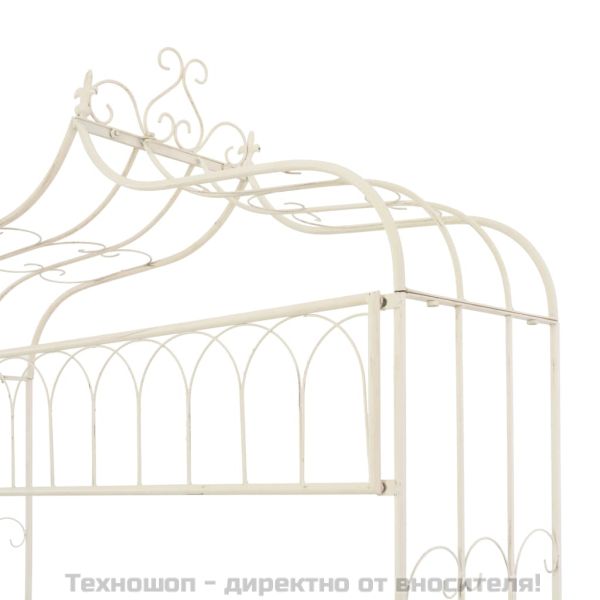 Градинска пейка, 122 см, желязо, антично бяло