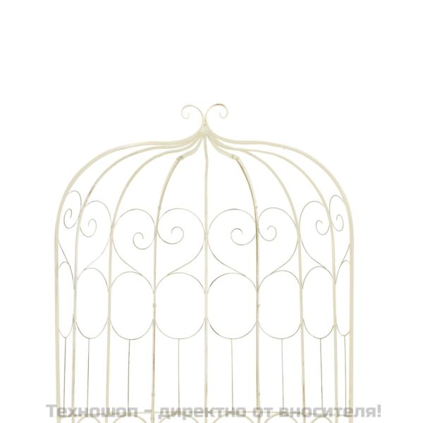 Градинска пейка, 95 см, желязо, антично бяло