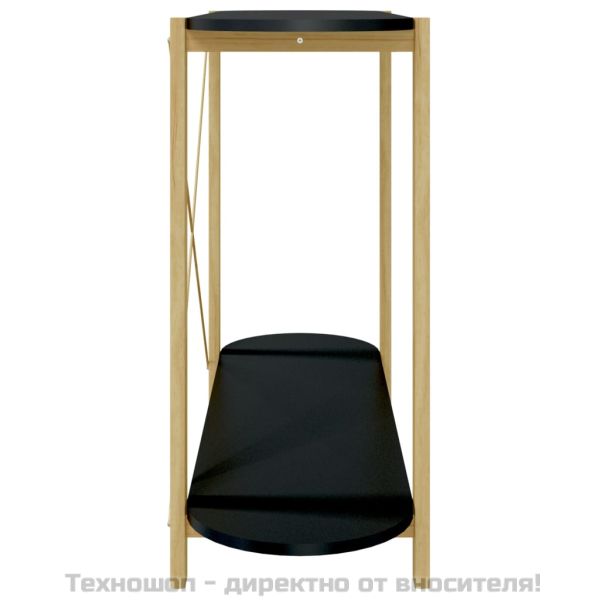 Конзолна маса, черна, 110x38x75 см, инженерно дърво