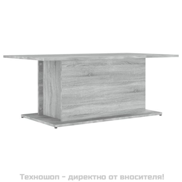 Кафе маса, сив сонома, 102x55,5x40 см, инженерно дърво