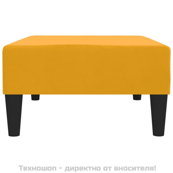 Табуретка, жълта, 78x56x32 см, кадифе