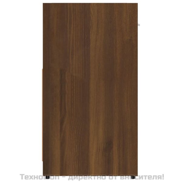 Шкаф за баня, кафяв дъб, 60x33x60 см, инженерно дърво