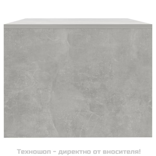 Маса за кафе, бетонно сива, 102x55x42 см, инженерно дърво