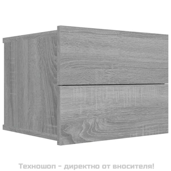 Нощни шкафчета, 2 бр, сив сонома, 40x30x30 см, инженерно дърво