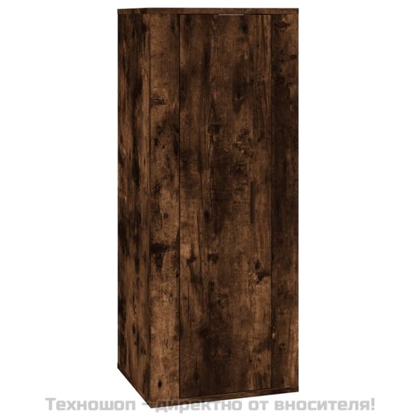 ТВ шкаф за стенен монтаж, опушен дъб, 40x34,5x100 см
