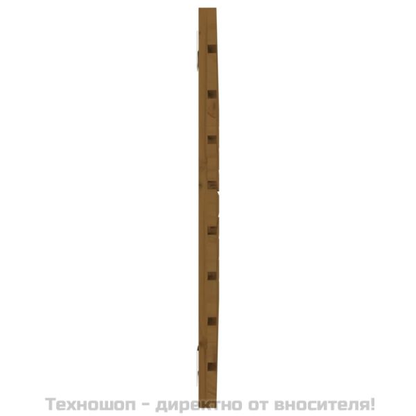 Стенна табла за спалня, меденокафява, 106x3x63 см, бор масив