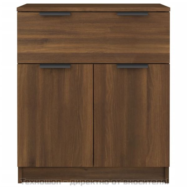 Сайдборд, кафяв дъб, 60x30x70 см, инженерно дърво