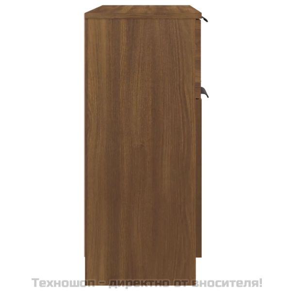 Сайдборд, кафяв дъб, 60x30x70 см, инженерно дърво