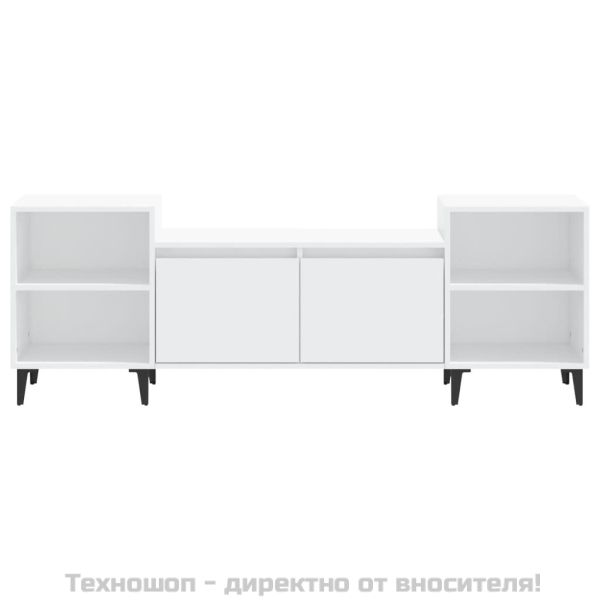 ТB шкаф, бял, 160x35x55 см, инженерно дърво