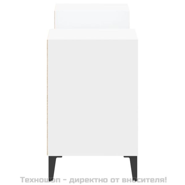 ТB шкаф, бял, 160x35x55 см, инженерно дърво