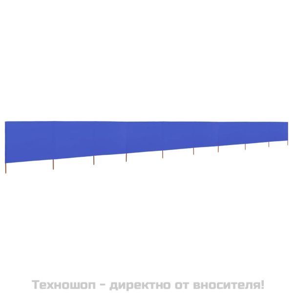 Параван против вятър от 9 панела текстил 1200x120 см лазурносин
