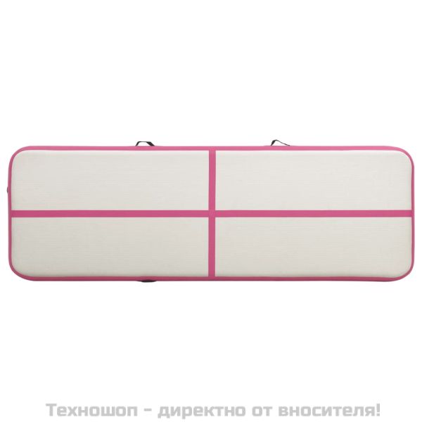Надуваем дюшек за гимнастика с помпа, 300x100x15 см, PVC, розов