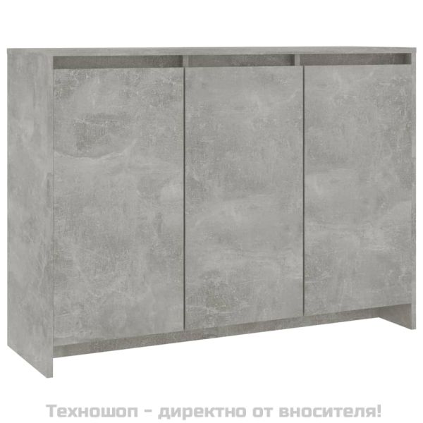 Бюфет бетонно сив 102x33x75 см инженерно дърво