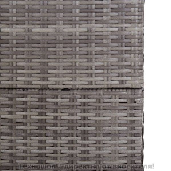 Градински сандък за съхранение, сив, 150x100x100 cм, полиратан