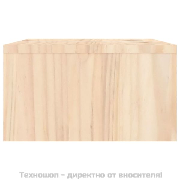 Поставка за монитор, 100x27x15 см, бор масив