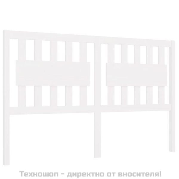 Горна табла за легло, бяла, 165,5x4x100 см, бор масив