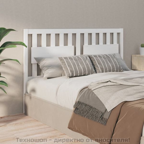 Горна табла за легло, бяла, 165,5x4x100 см, бор масив