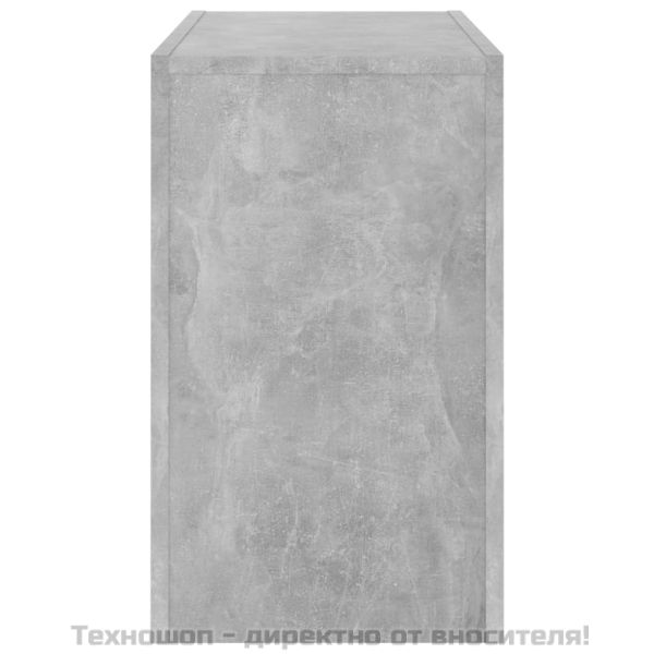 Стифиращи масички за кафе, 3 бр, бетонно сиви, инженерно дърво