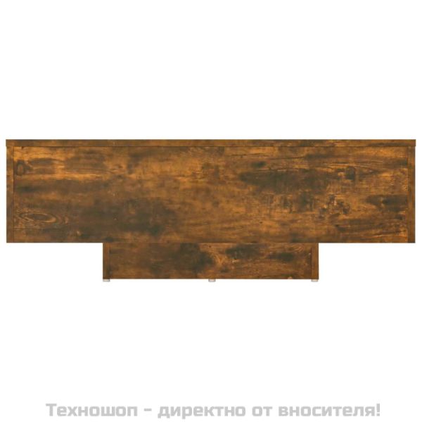 Маса за кафе, опушен дъб, 85x55x31 см, инженерно дърво